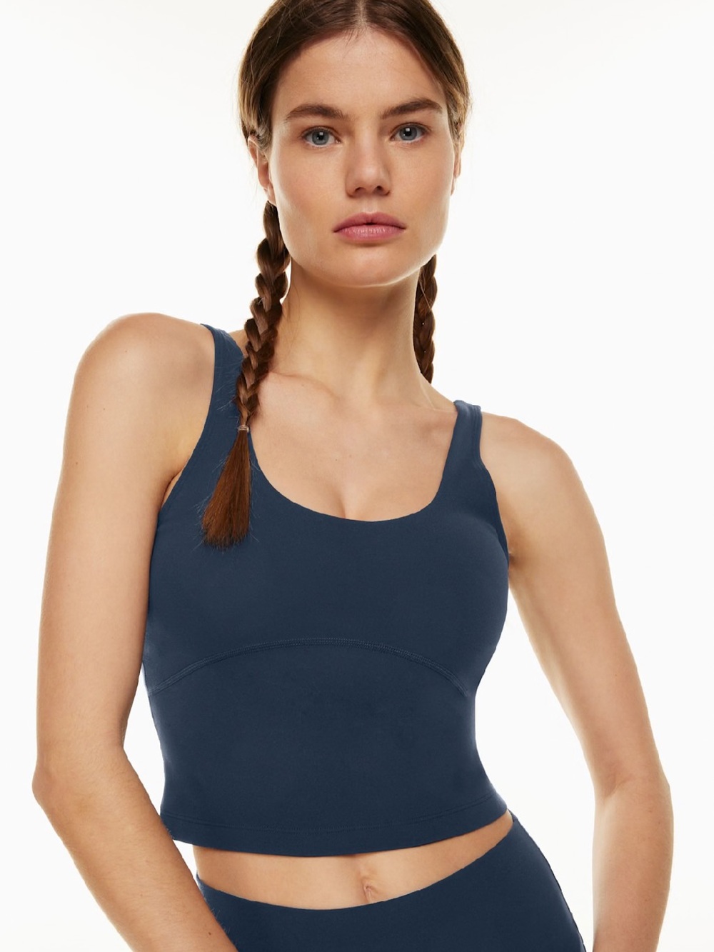 TNA Aritzia Navy Blue TnaBUTTER™ Bound Sports Tank size XS
